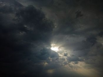 Low angle view of moon in sky