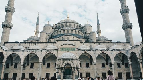 Blue mosque against sky in city