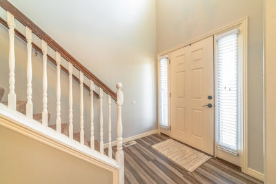 Staircase by wall at home