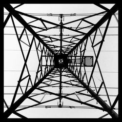 Low angle view of electricity pylon