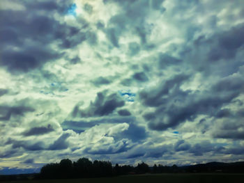 Low angle view of storm clouds in sky