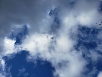 Low angle view of clouds in sky