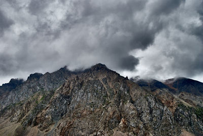 Scenic view of rocky mountains against sky