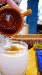 Close-up of drink on table