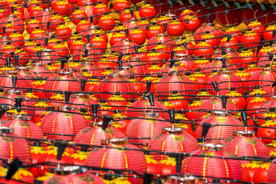 Full frame shot of chinese lanterns