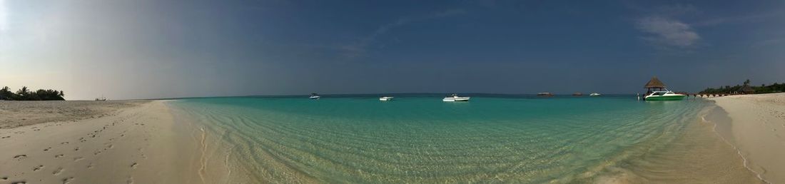 Panoramic view of beach against sky