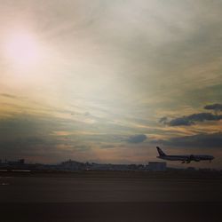 View of cloudy sky at sunset