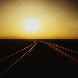 Road against sky during sunset