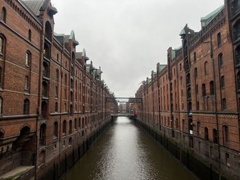 Canal amidst buildings in city