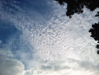 Low angle view of cloudy sky