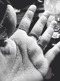 Close-up of cropped hand