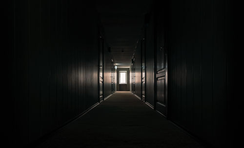 Empty corridor of building