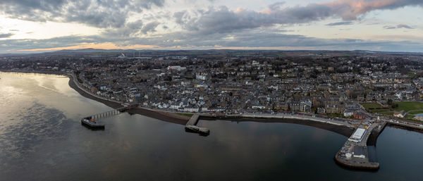 Aerial seaside view