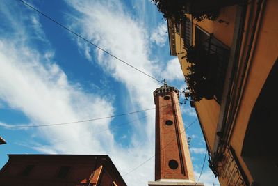 Low angle view of buildings against sky