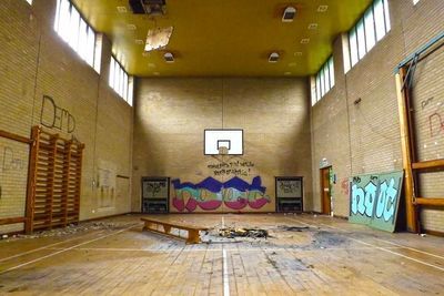 Interior of empty corridor