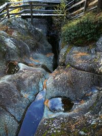 Stream flowing through rocks