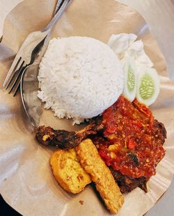 Close-up of food on table