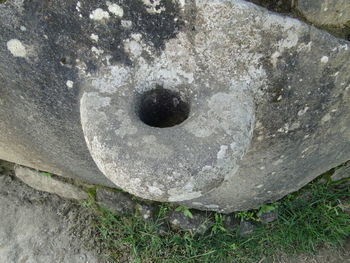 Close-up of hole