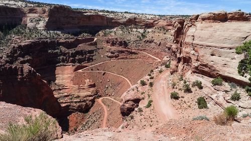 Rock formations on landscape