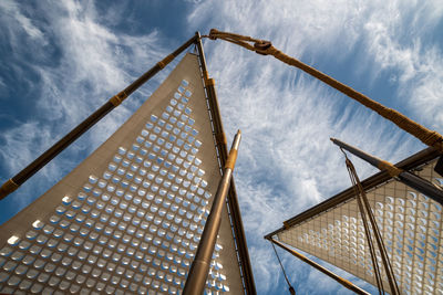 Low angle view of modern building against sky