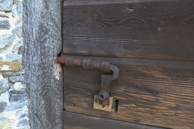 Close-up of closed door