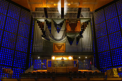Low angle view of illuminated ceiling in building