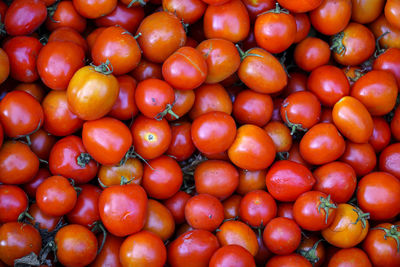 Full frame shot of oranges at market stall