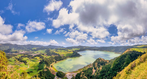 Panoramic view of landscape against sky