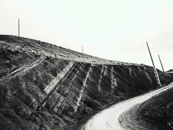 Road against clear sky