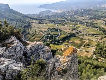 High angle view of landscape