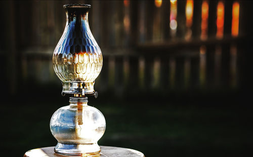 Close-up of illuminated light bulb