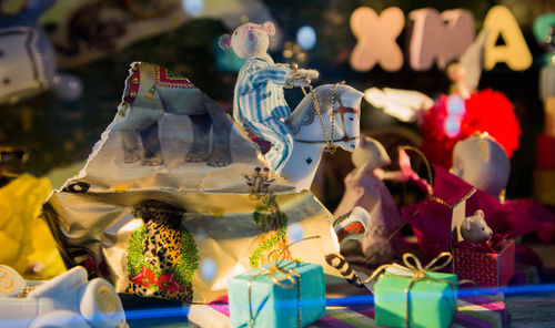 Close up of multi colored wall