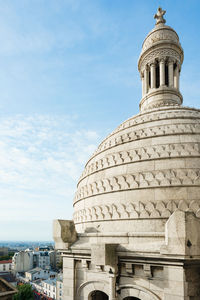 Low angle view of historic building against sky