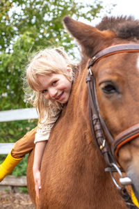 Close-up of horse standing outdoors