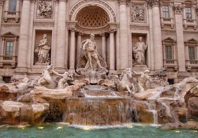 Statue of fountain in city