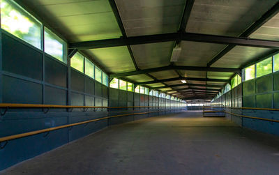 View of empty corridor in building