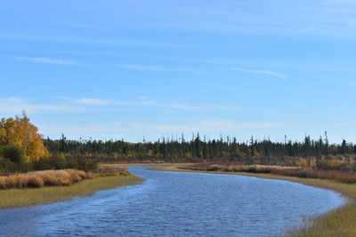 Scenic view of land against sky