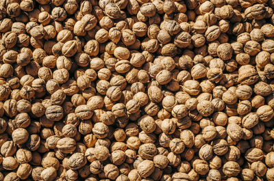 Full frame shot of walnuts