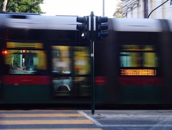Train on road