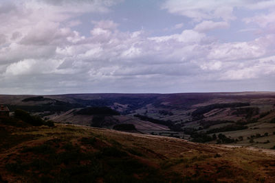 High angle view of landscape against sky