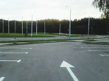 Road passing through empty road