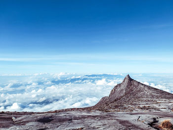 View of mountain against cloudy sky