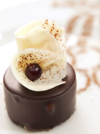 Close-up of cake in plate