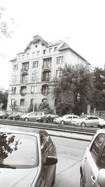 Cars on road in city