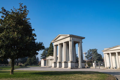 Building against blue sky