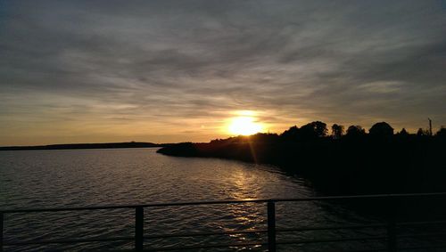 Scenic view of sunset over sea