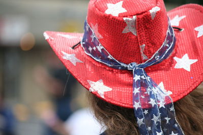 Rear view of man wearing hat