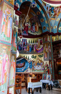 View of multi colored temple