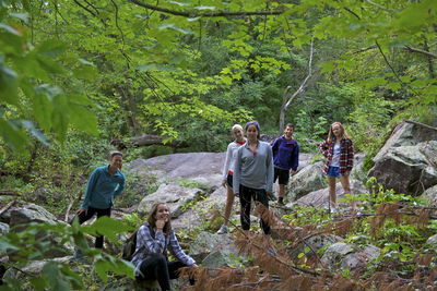 People walking on footpath