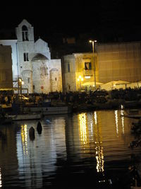 Reflection of buildings in water